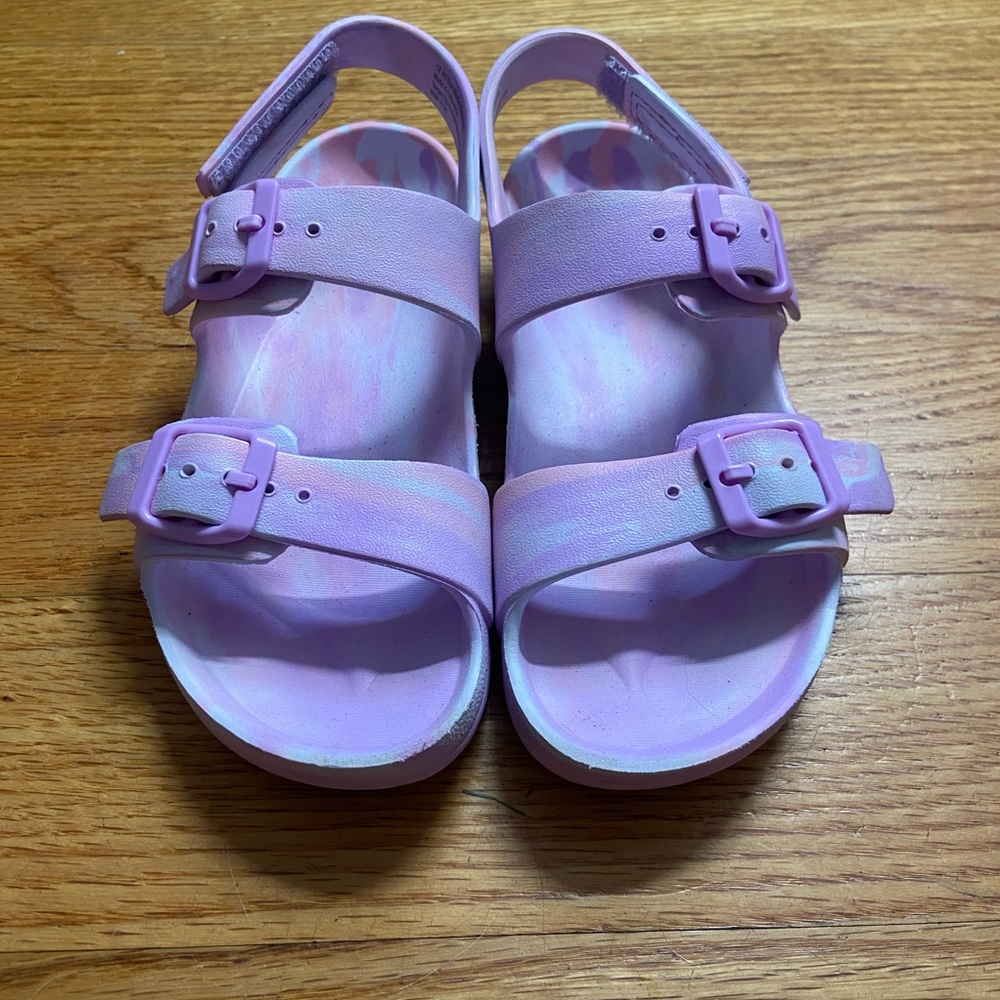 Kids Pink Purple tie dye Cat and Jack Sandals
